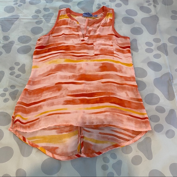 Simply Vera Vera Wang Tops - SIMPLY VERA SHEER HIGH LOW SLEEVELESS TOP